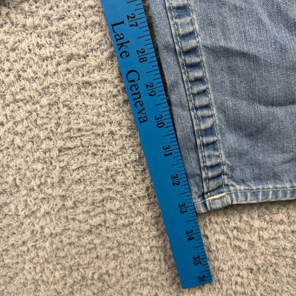 True Religion Skinny Jeans Mens 29x33 Blue Light Wash Faded Whiskered Y2K Cotton